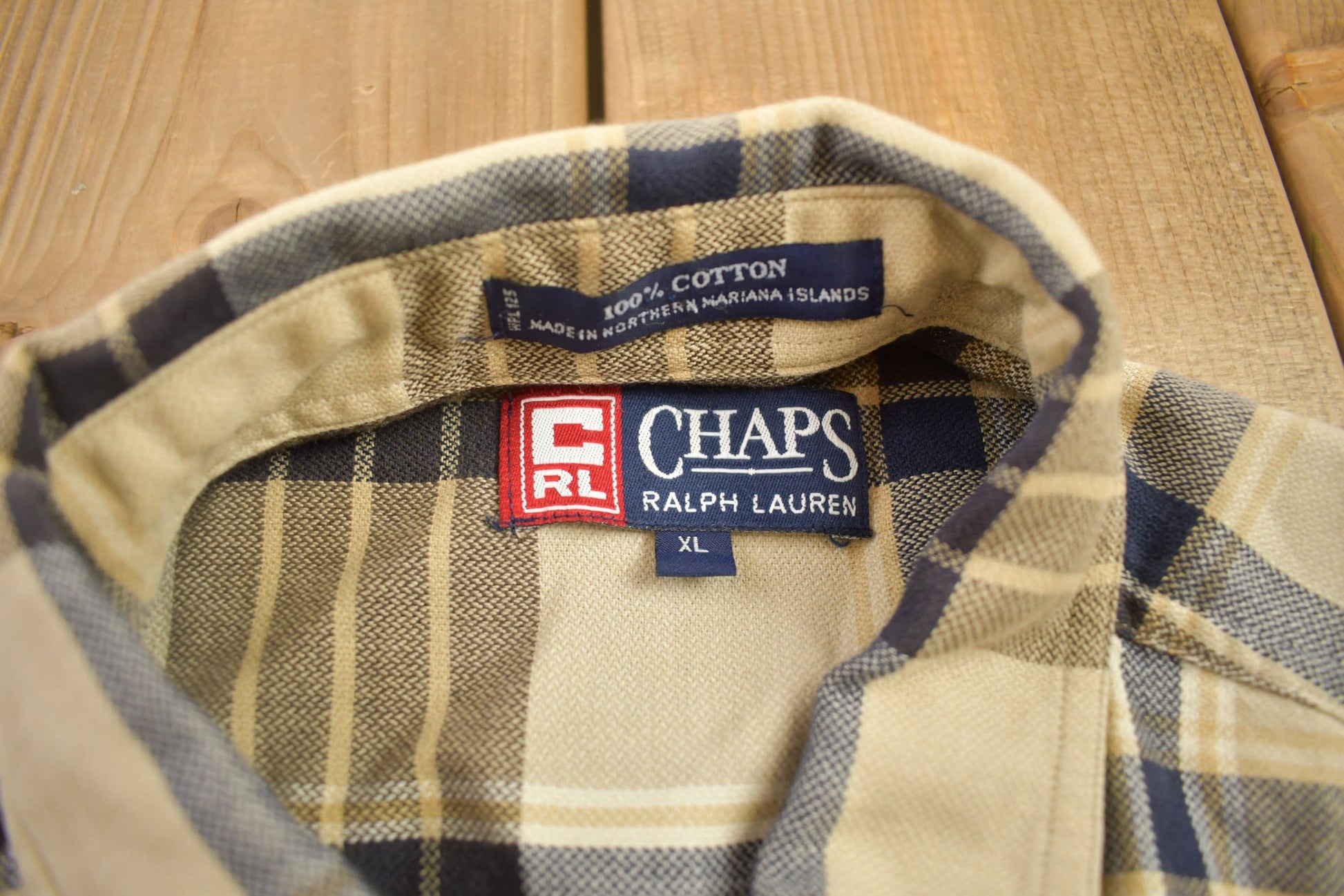 Vintage 1990s Chaps Ralph Lauren Plaid Flannel Button Up Shirt / 1990s Button Up / Vintage Flannel / Plaid Shirt / Button Down