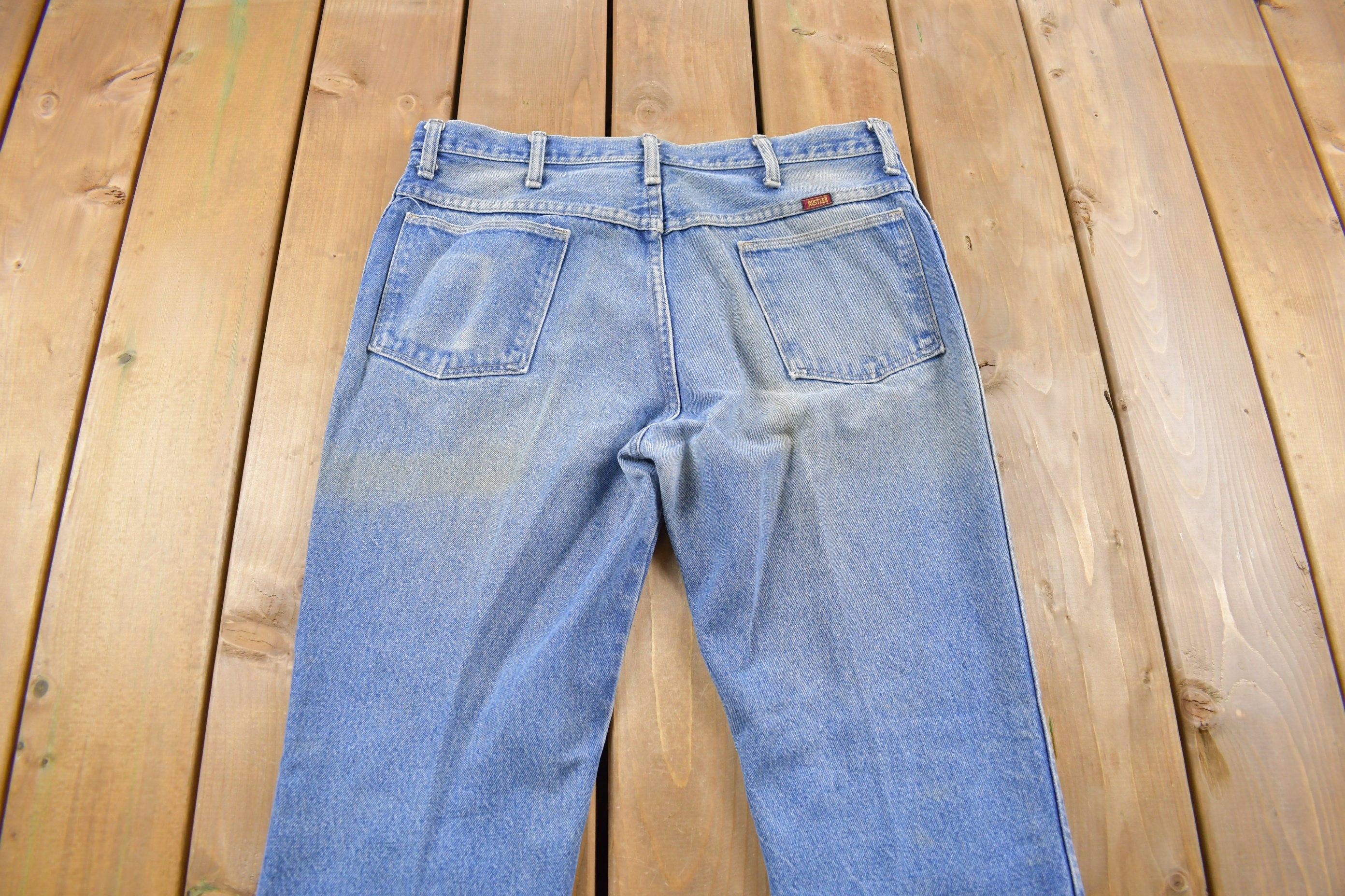 Vintage 1990's Rustler Blue Jeans 34 x 31
