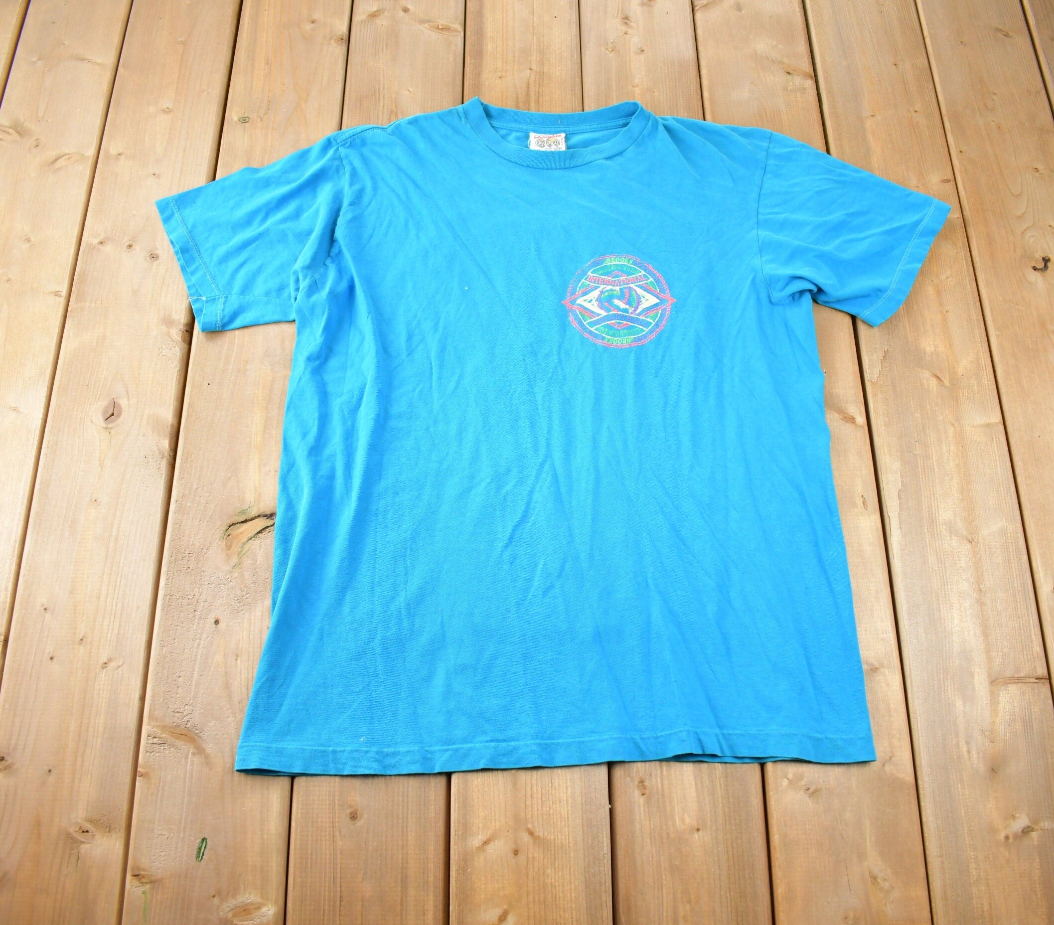 Vintage 1980s Brooks International Graphic T Shirt Size L