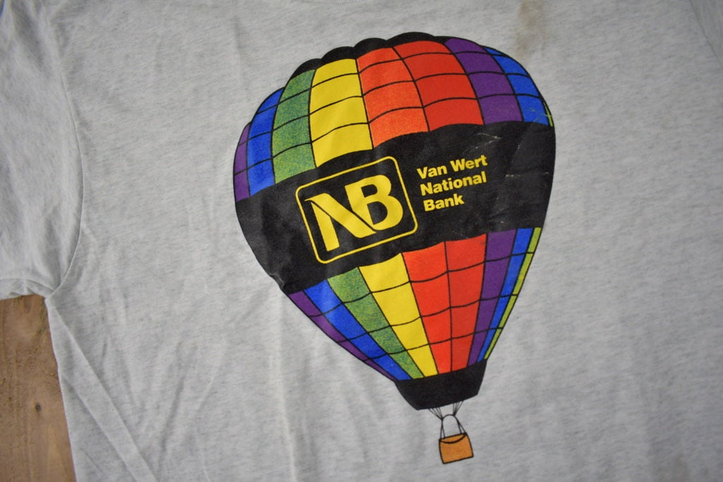 Vintage 1990s Van Wert National Bank Single Stitch Graphic T Shirt Made In USA