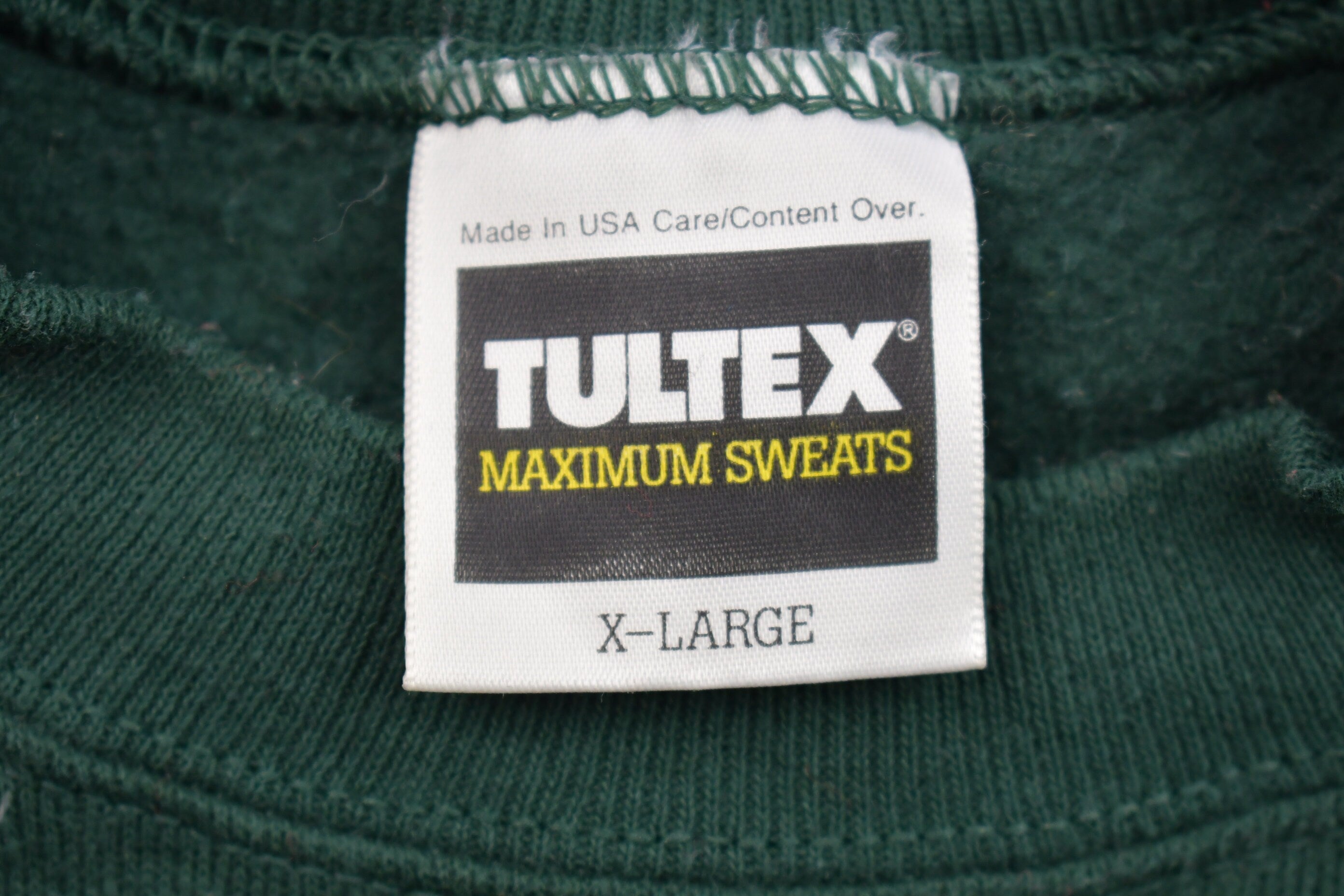 Vintage 1990s Tultex Blank Green Crewneck Sweatshirt