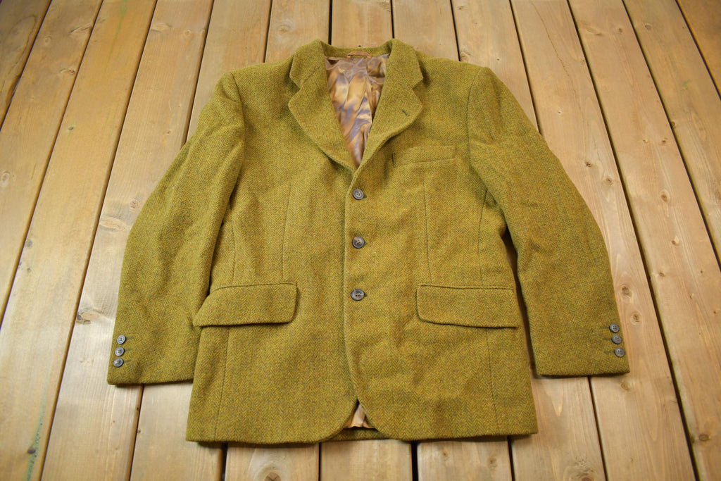 Vintage 1990s Millemiglia 100% Wool Blazer Jacket Made In Italy
