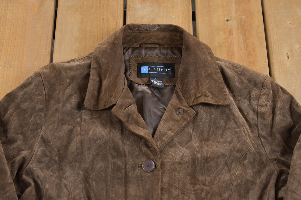 Vintage 1990s Full Length Suede Jacket