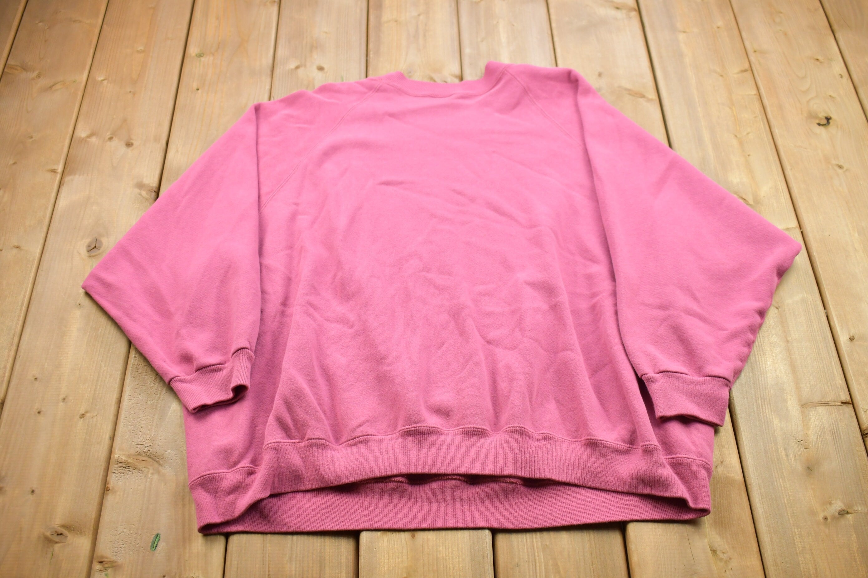 Vintage 1990s Blank Pink Crewneck Sweatshirt