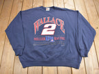 Vintage 1990s Rusty Wallace Miller Lite Racing Graphic Crewneck Sweatshirt