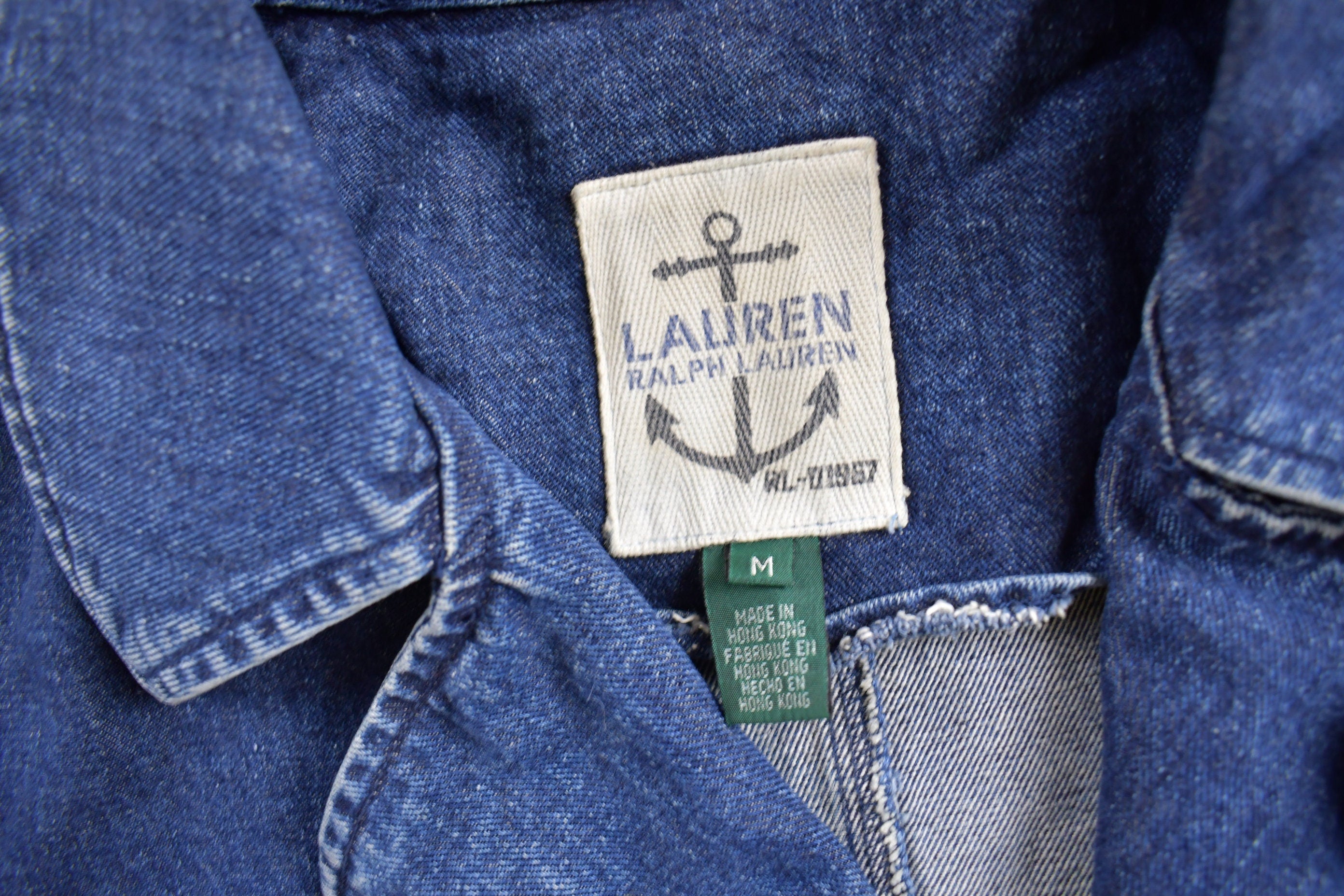 Vintage 1990s Lauren Ralph Lauren Denim Blazer Jacket