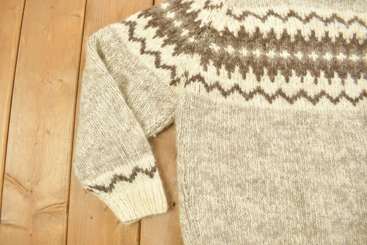 Vintage 1970s Nordic Knit Sweater Apres Ski / Vintage Knit / Abstract Patterns / Streetwear / Wool / Winter / Casual