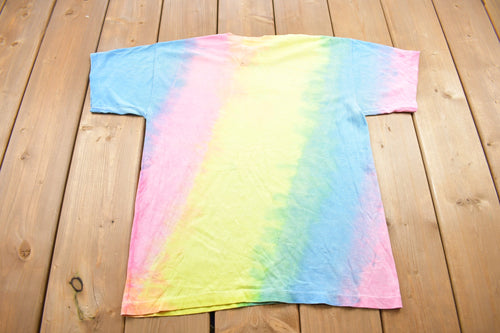 Vintage 1990s L.A Chic Tye Dye Hearts Graphic T Shirt
