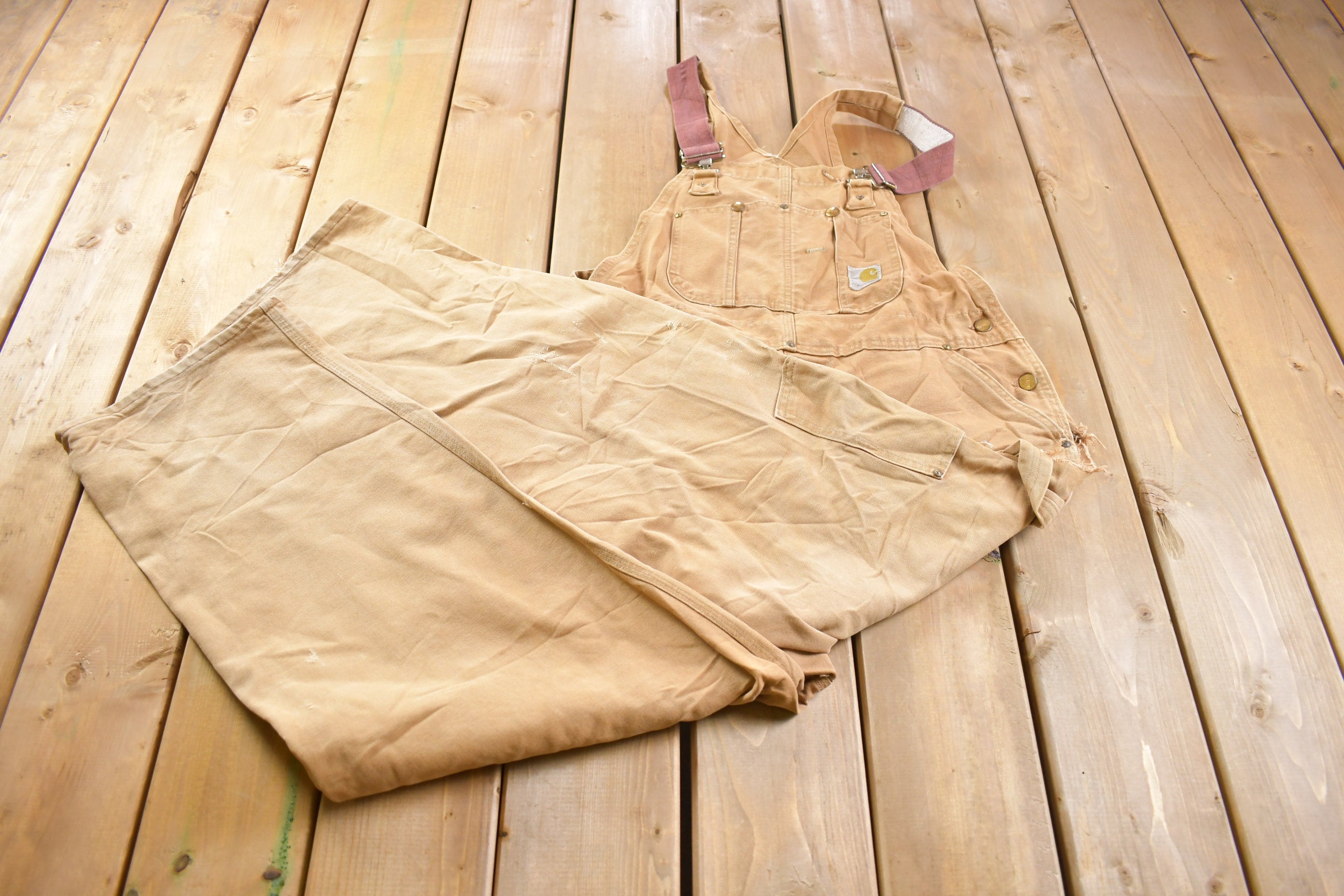 Vintage 1990s Carhartt Double Knee Overalls Size 38 x 28