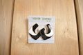 Vintage 1980s Black White & Gold Earrings