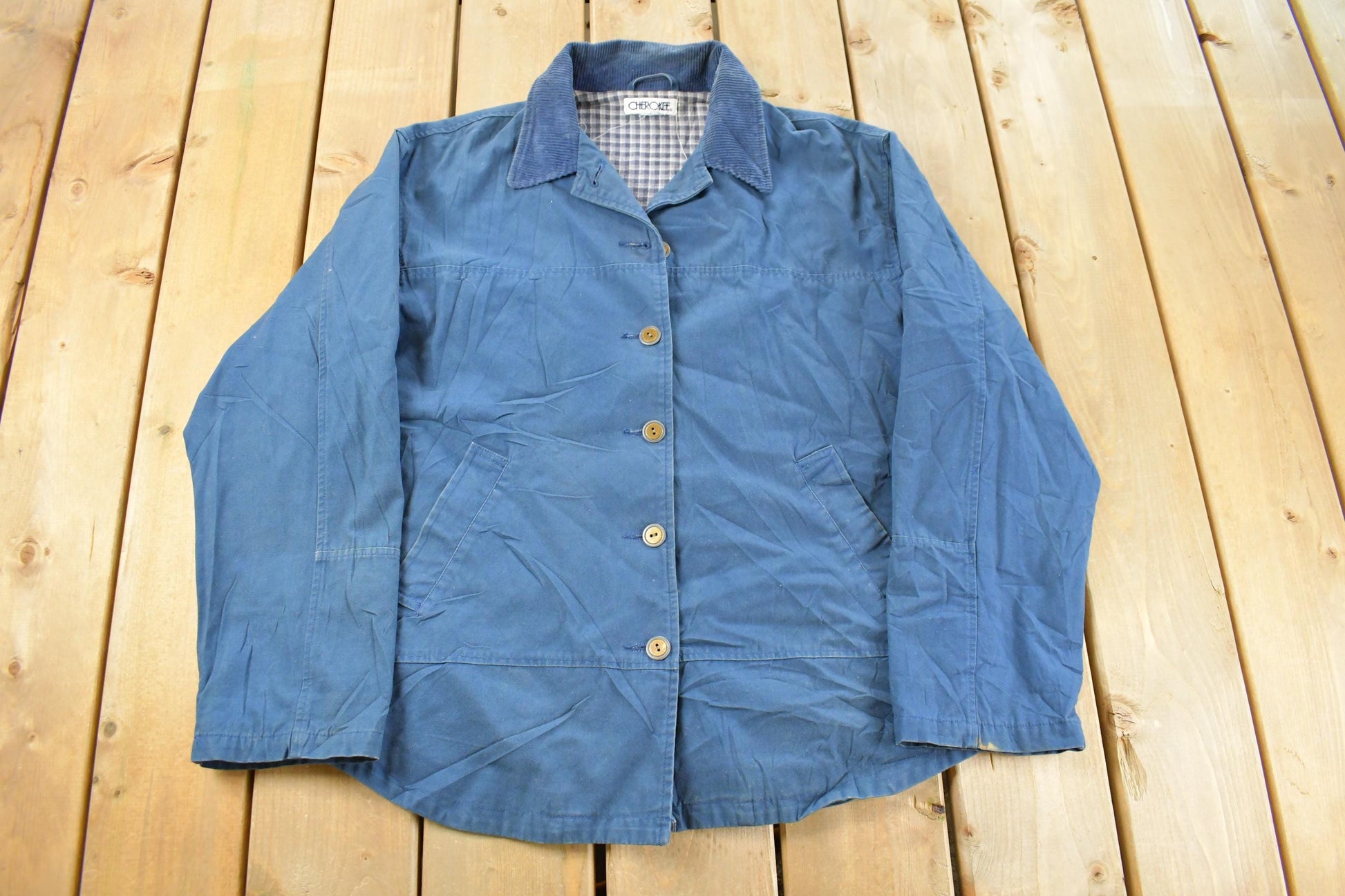 Vintage 1990s Cherokee Chore Barn Coat Women's Medium / Button Up Jacket / 90s Chore Jacket / Outdoors