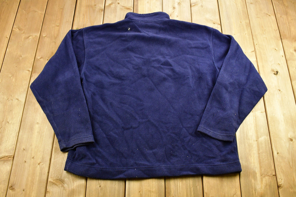 Vintage 1990s Tommy Hilfiger Flag Graphic Quarter Zip Fleece Sweater