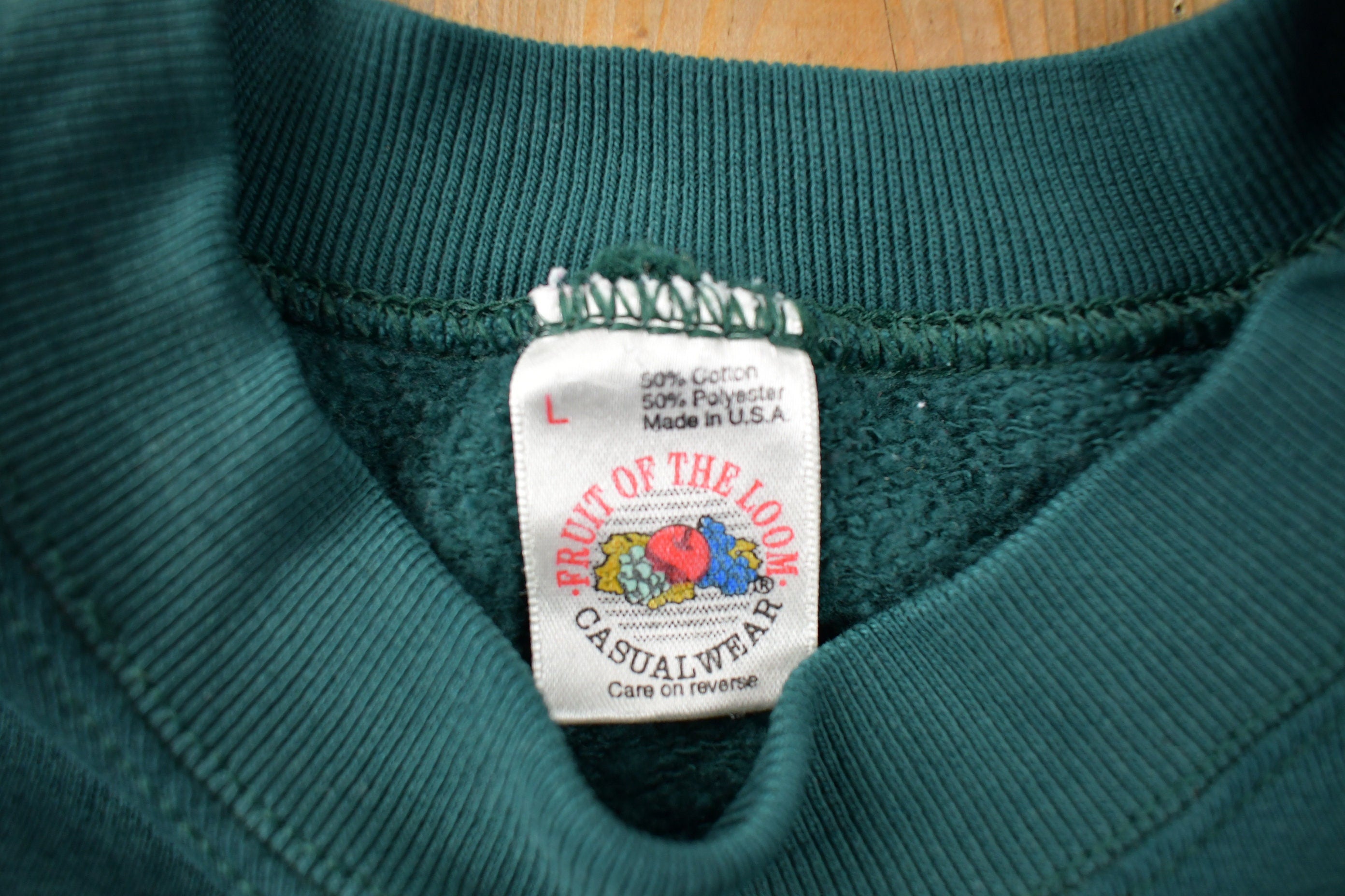 Vintage 1990s Fruit Of The Loom Crewneck Sweatshirt Made In USA