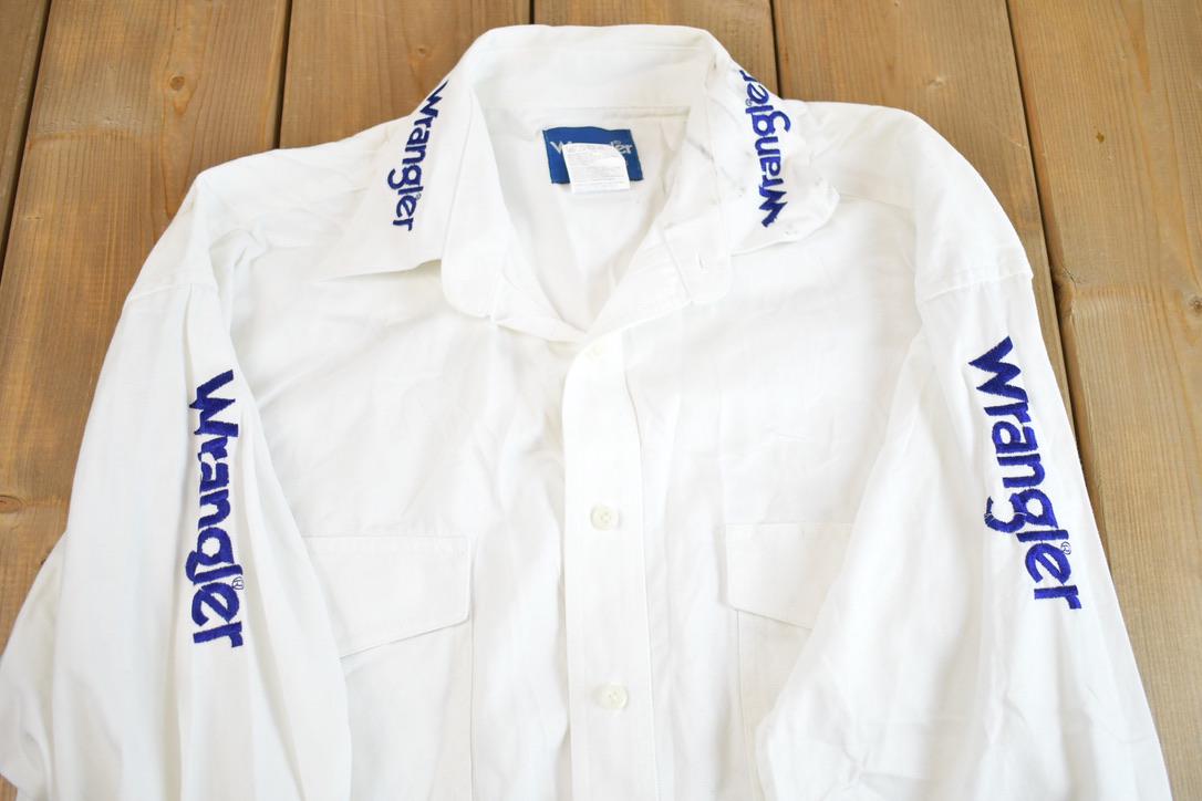 Vintage 1990s Wrangler Western Shirts Embroidered Blank Button Up Shirt