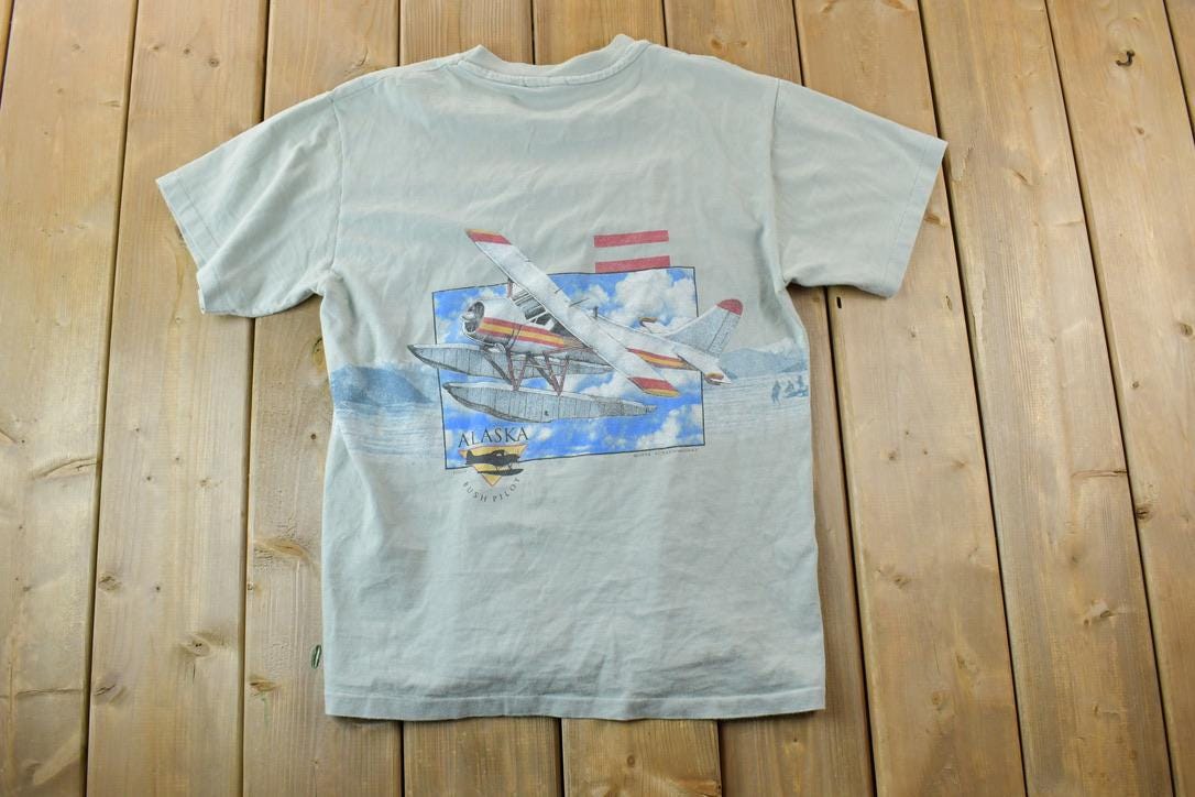 Vintage 1990s Alaska Bush Pilot Souvenir T-Shirt