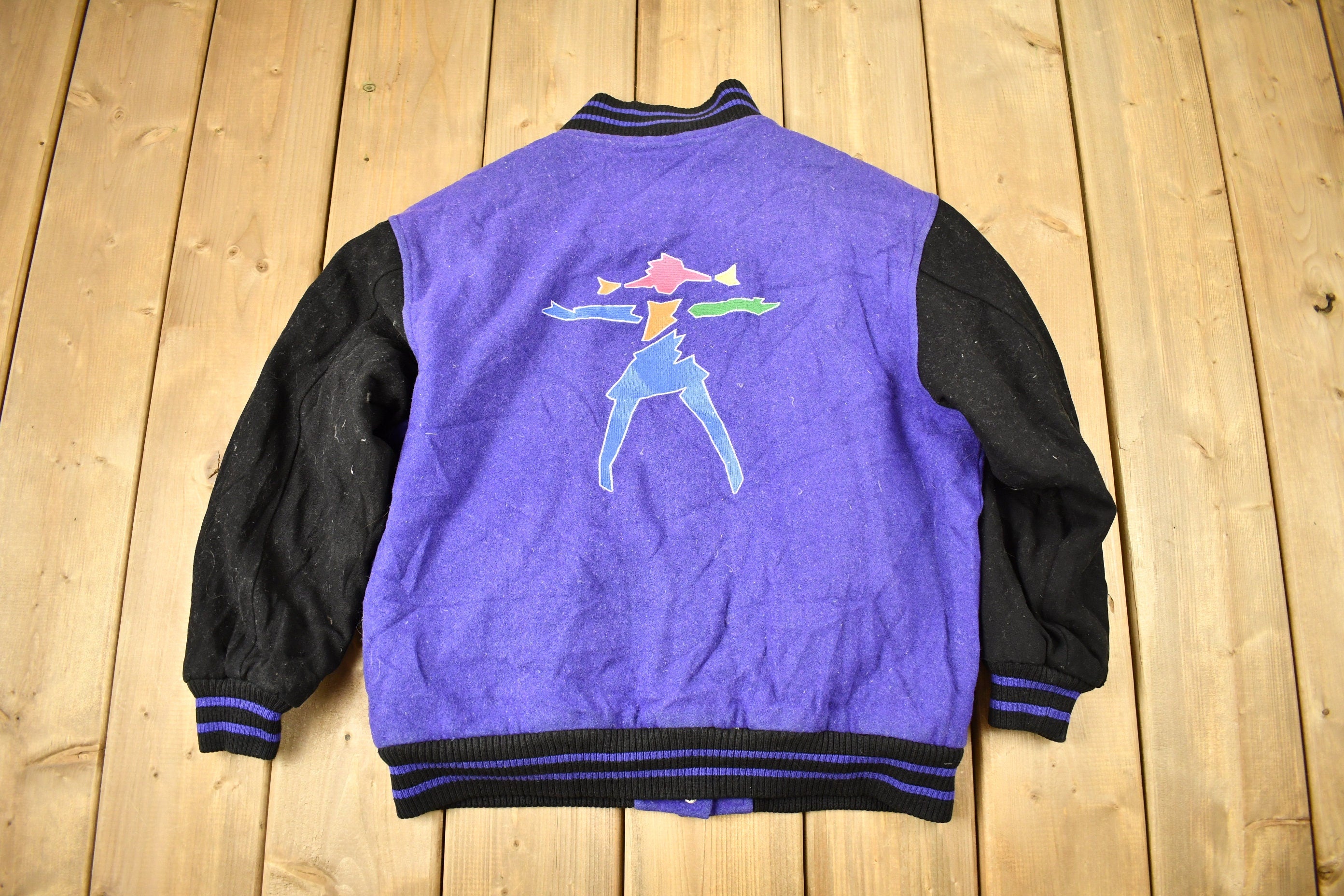 Vintage 1990s American Girl Gear Purple Varsity Jacket