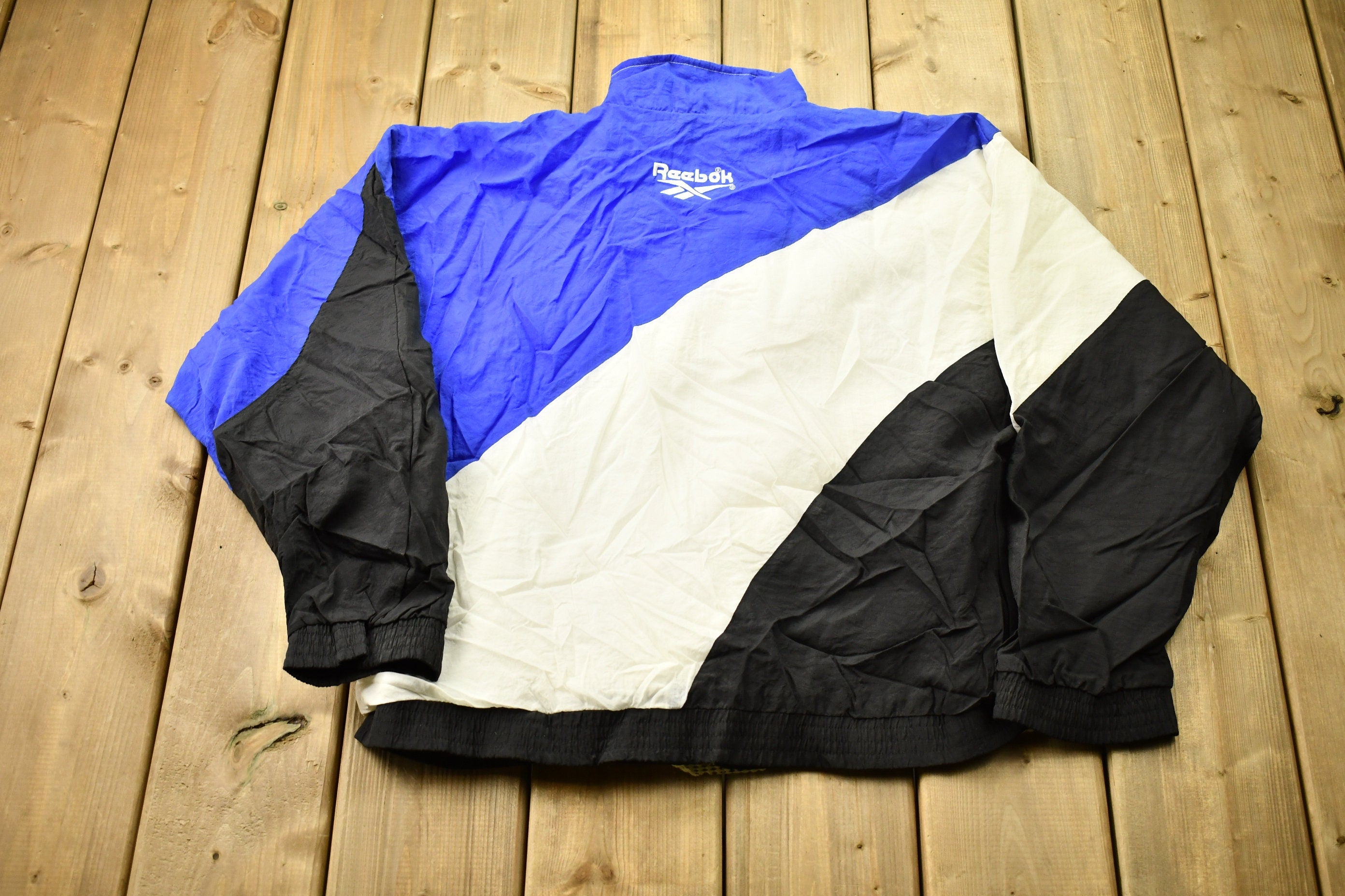 Vintage 1990s Reebok Embroidered Windbreaker Jacket