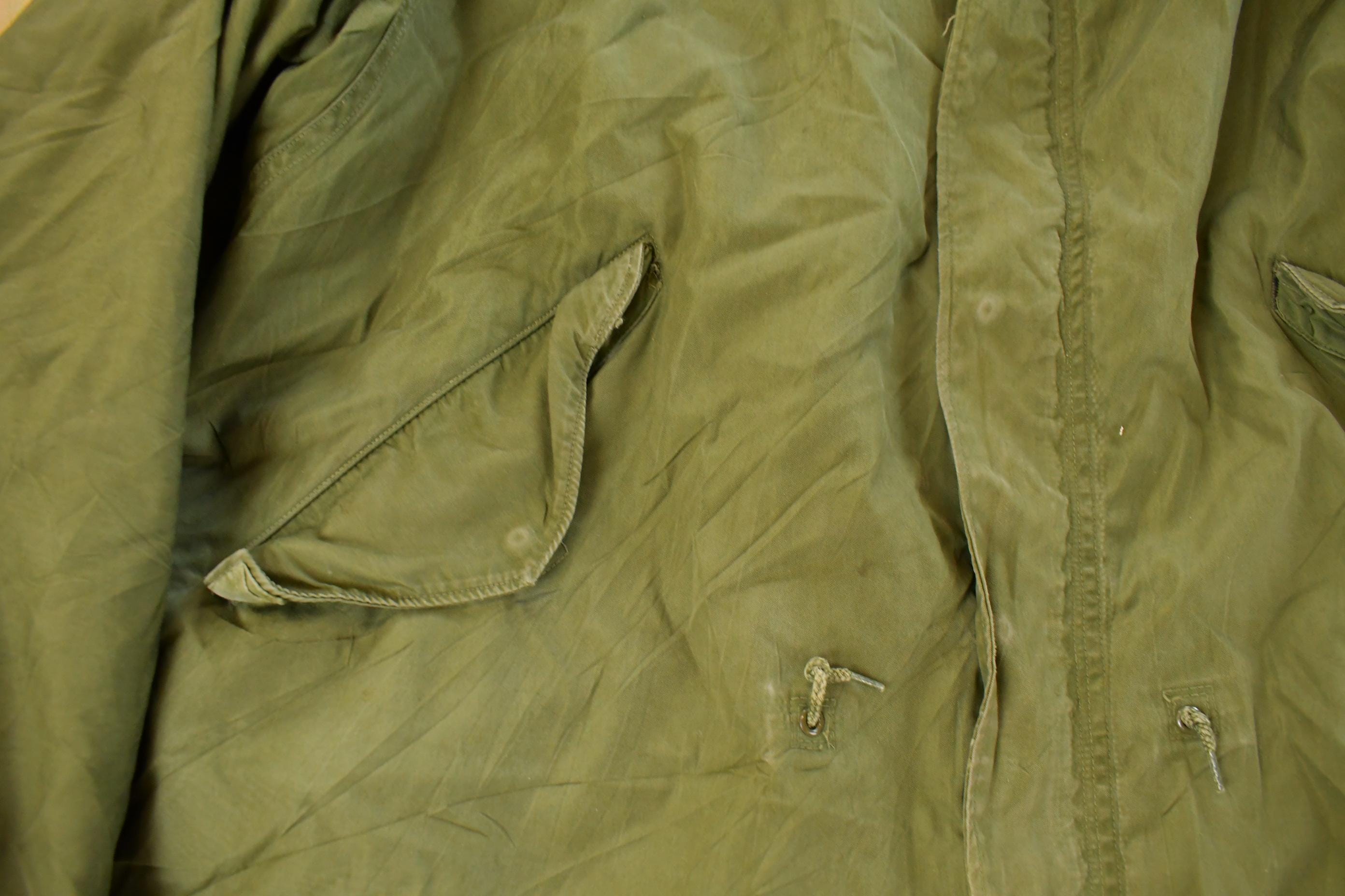 Vintage 1970s Military Hooded Lined Parka Jacket Men's XL