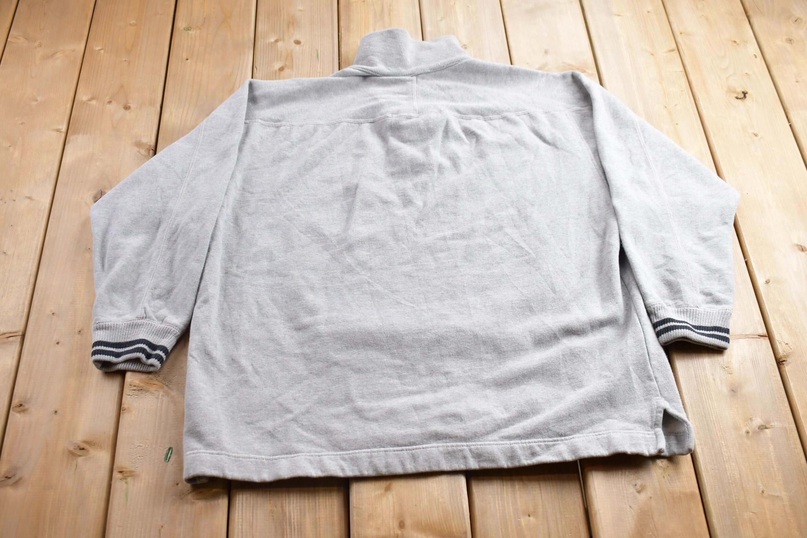 Vintage 1990s Levis Blue Jeans Quarter Zip Sweatshirt