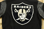 Vintage 1990's Oakland Raiders Leather Letterman Jacket