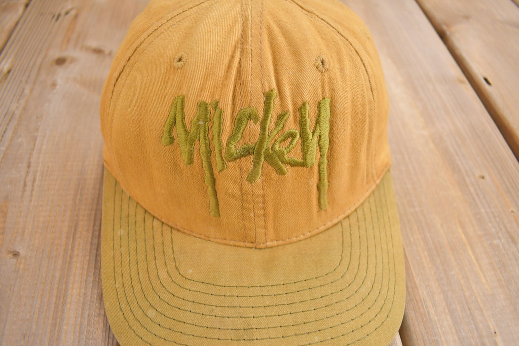 Vintage 1990s Mickey Embroidered Snap Back Hat / OSFA / 90s Hat / Vintage Snap Back / Made in USA / Goofy's Hat Co