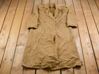 Vintage 1980s Canvas Double Breasted Trench Coat