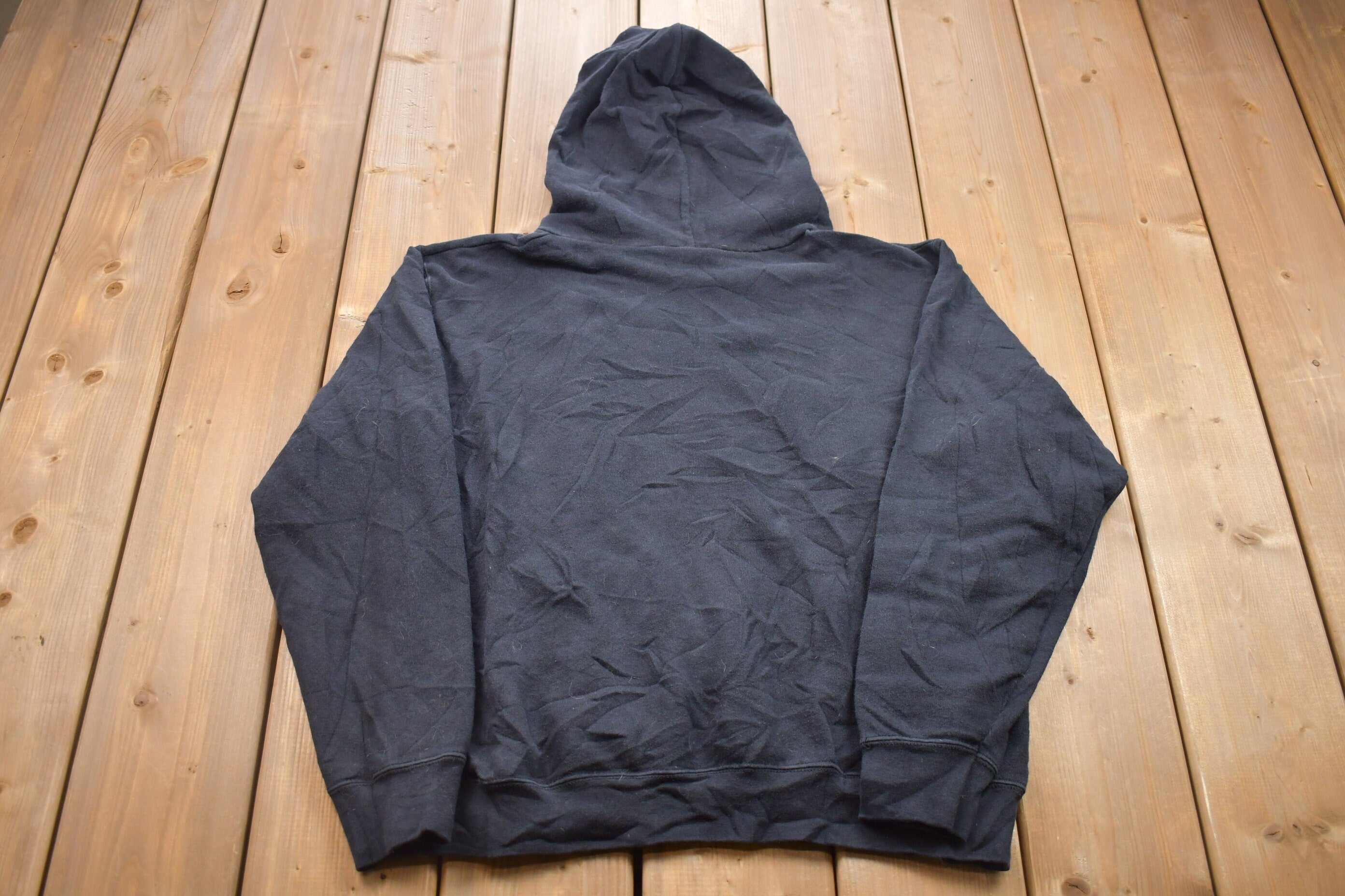 Vintage 1990s Cute Cat Face Graphic Hoodie