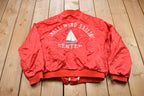 Vintage 1990s Sailing Centre Satin Bomber Jacket