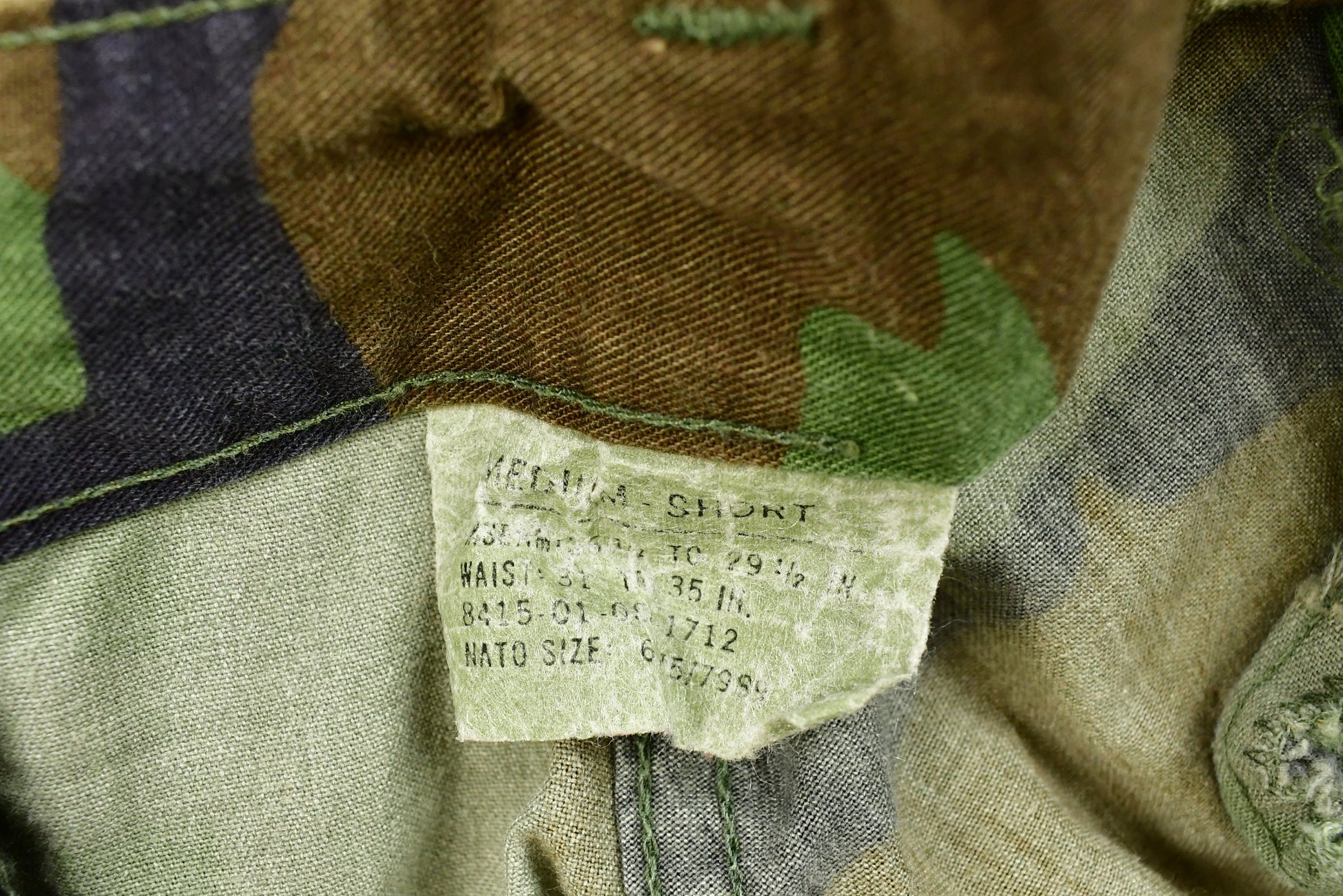 Vintage 90's Camouflage Cargo Pocket Army Pants Size M Short