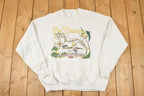 Vintage 1990s St Thomas Virgin Islands Cartoon Map Graphic Print Crewneck Sweatshirt Mens XL