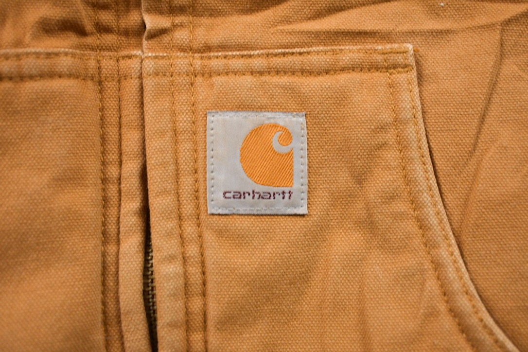 Vintage 1990s Carhartt Youth Hooded Work Jacket