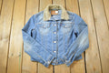 Vintage 1990s Levis Denim Jacket Faux Fur Collar Made In USA