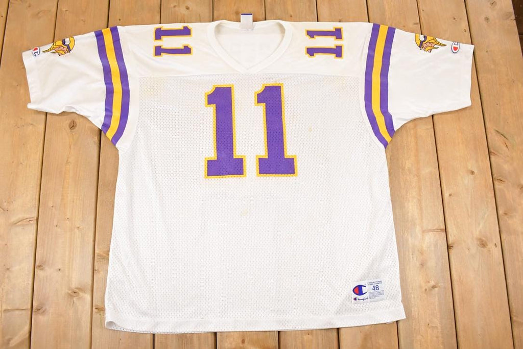 Vintage 1990s Champion Minnesota Vikings Graphic Print NFL Souvenir Football Jersey Men's XL