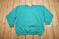 Vintage 1990s Blank Turquoise Crewneck Sweatshirt