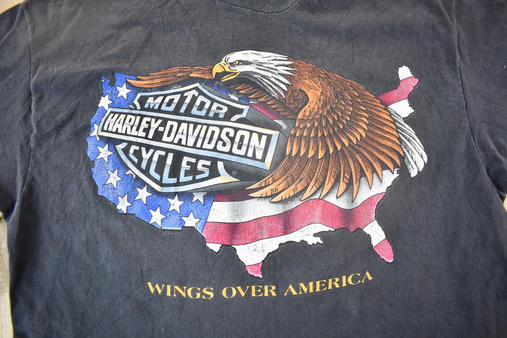 Vintage 1990s Harley's-R-U.S. Harley Davidson Lewiston Maine T-Shirt