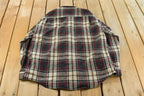 Vintage 1980s Eddie Bauer Wool Flannel Button Up Shirt Men's XL /