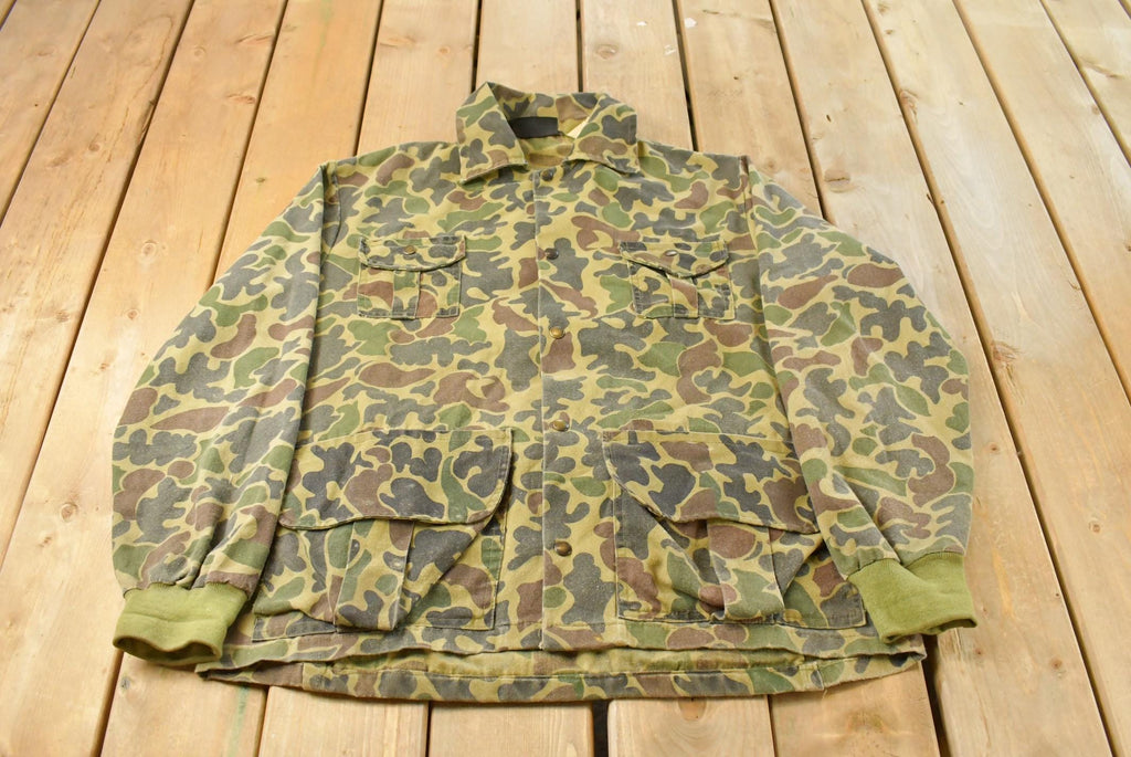 Vintage 1980s Duck Camo Hunting Jacket Men's Large /