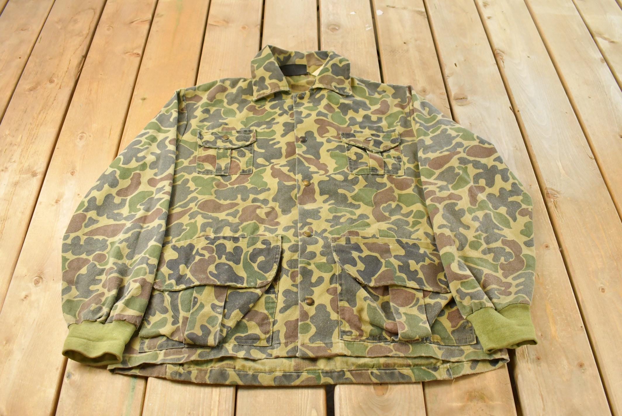 Vintage 1980s Duck Camo Hunting Jacket Men's Large /