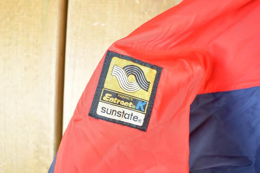 Vintage 1990s Fablice Sunstate Quarter Zip Hooded Windbreaker Sportsman Jacket