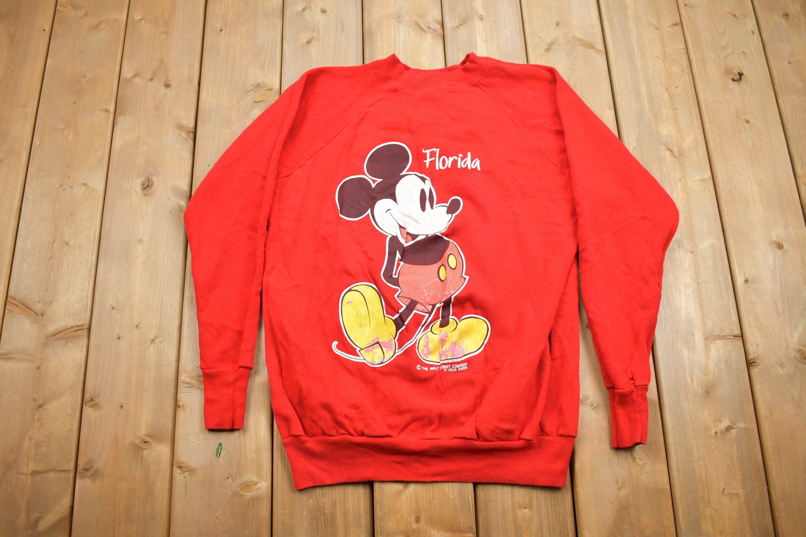 Vintage 1990s Velva Sheen Mickey Mouse Disney Florida Crewneck
