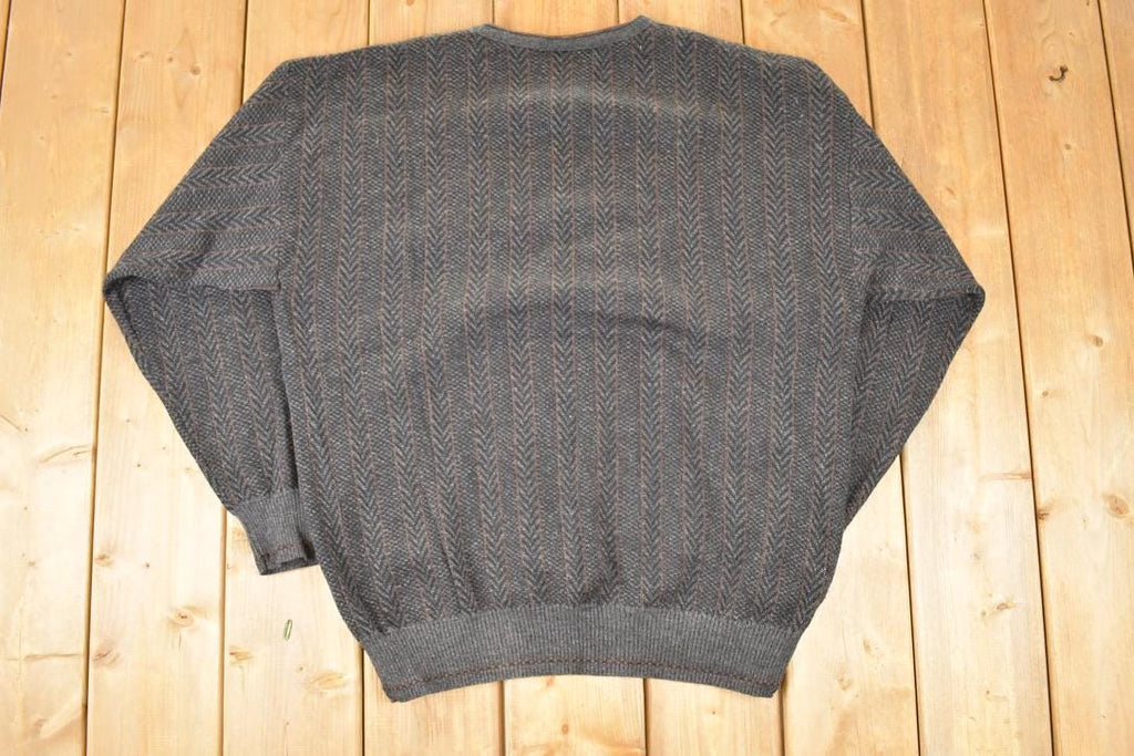 Vintage 1990s Giorgio Di Firenze Wool Knit Crewneck Sweater Men's XL