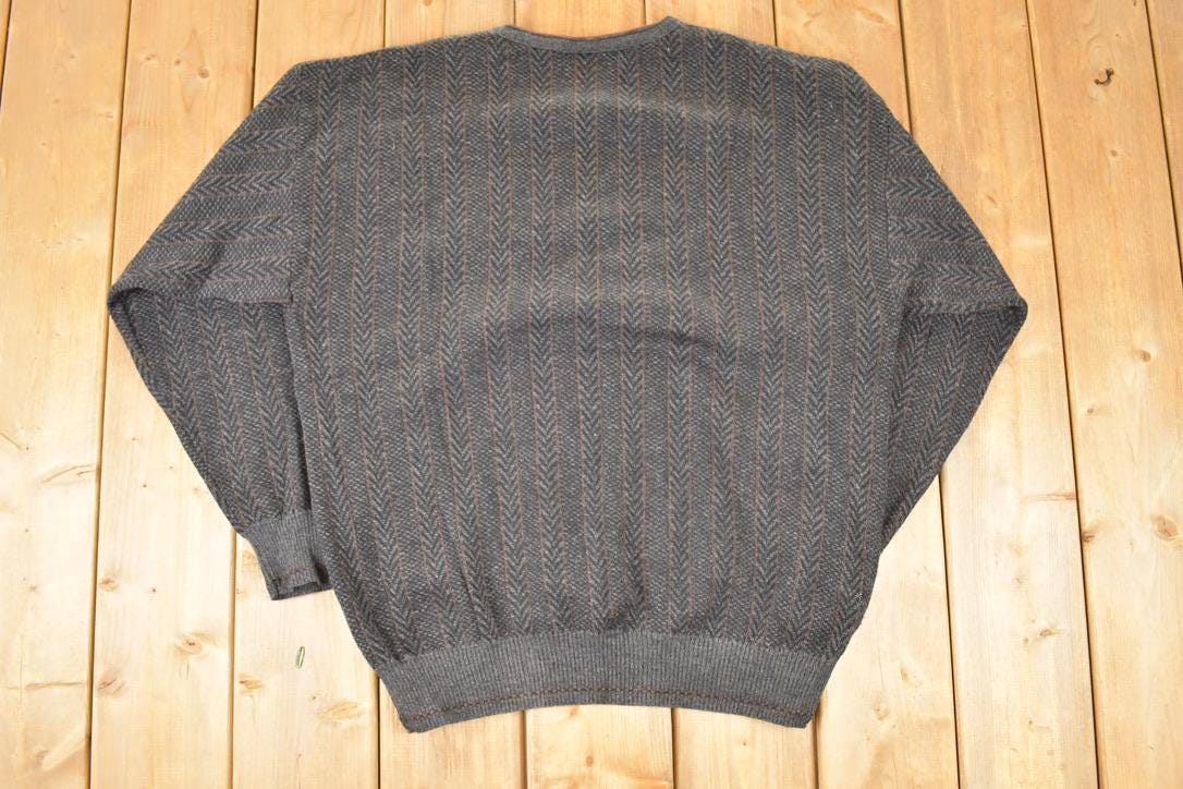 Vintage 1990s Giorgio Di Firenze Wool Knit Crewneck Sweater Men's XL
