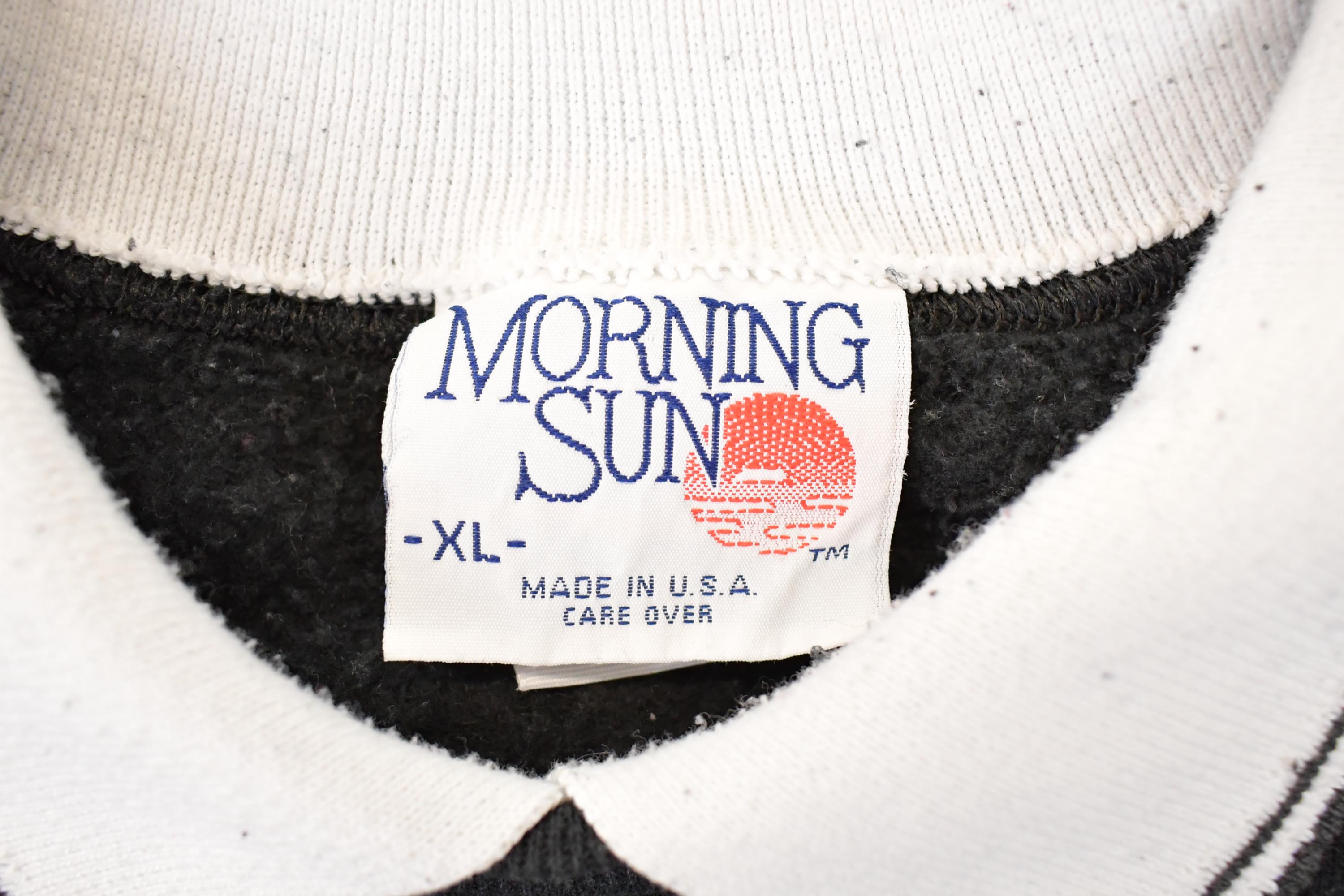 Vintage 1990s Morning Sun Collared Floral Graphic Print Sweatshirt Womens XL