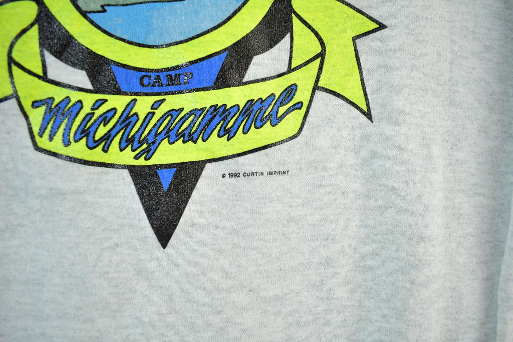 Vintage 1990s Lake Michigamme Crewneck Sweatshirt Men's 2XL