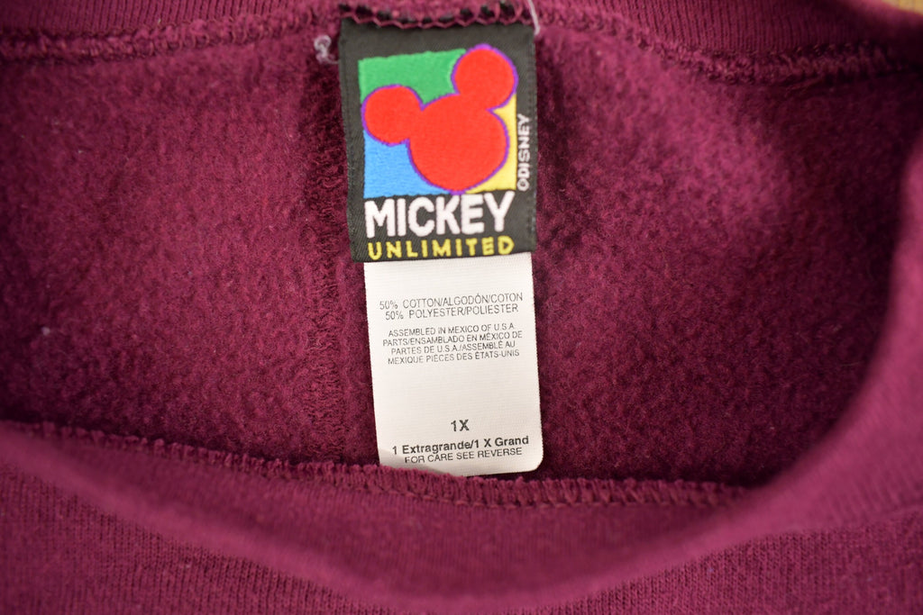 Vintage 1990s Mickey Unlimited Mickey Mouse Graphic Crewneck Sweatshirt / 90s Crewneck / Souvenir / Athleisure / Streetwear / Christmas
