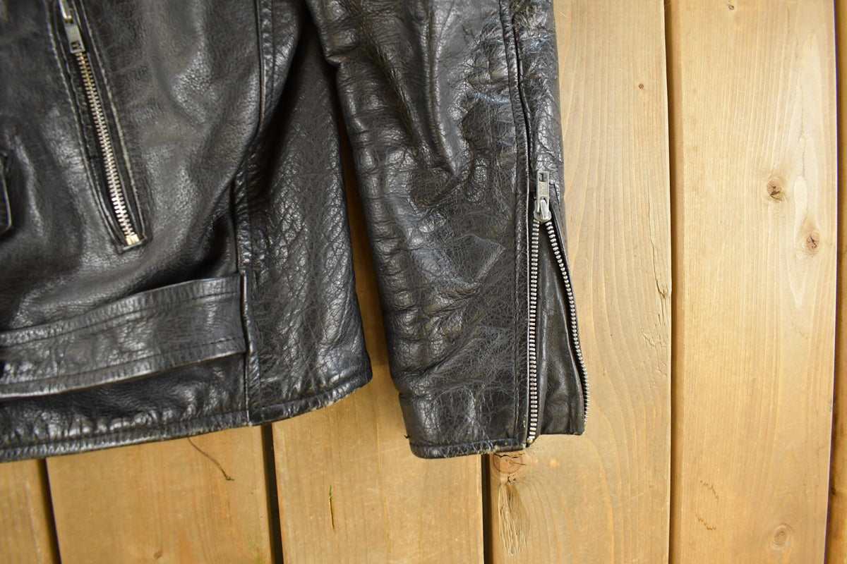 Vintage 1990s Leather Limited Leather Biker Jacket Men's Medium