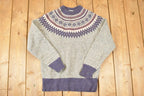 Vintage 1990s Woolrich Abstract Knit Crewneck Sweater Womens L