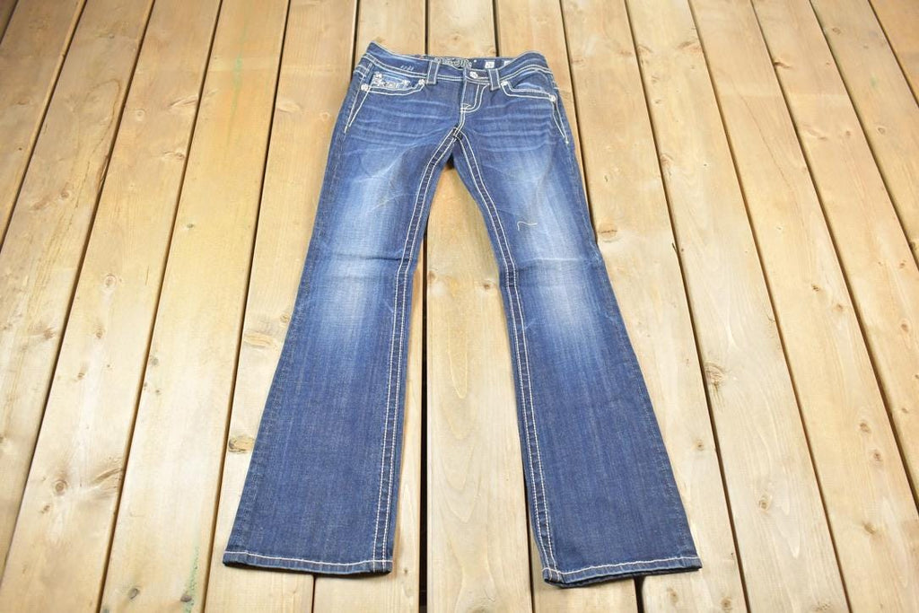 Vintage Y2K Miss Me Bedazzled Low Rise Jeans Size 26x33