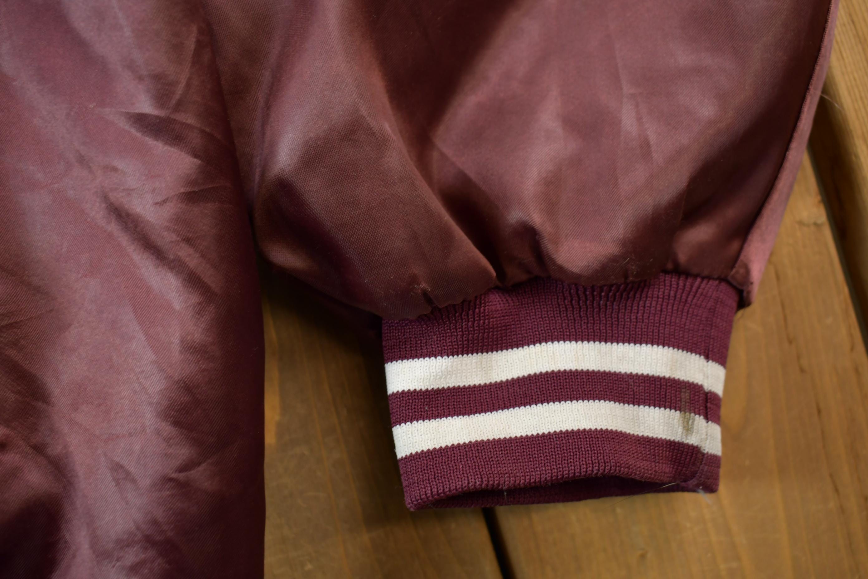 Vintage 1990s Hartwell Religious Satin Bomber Jacket