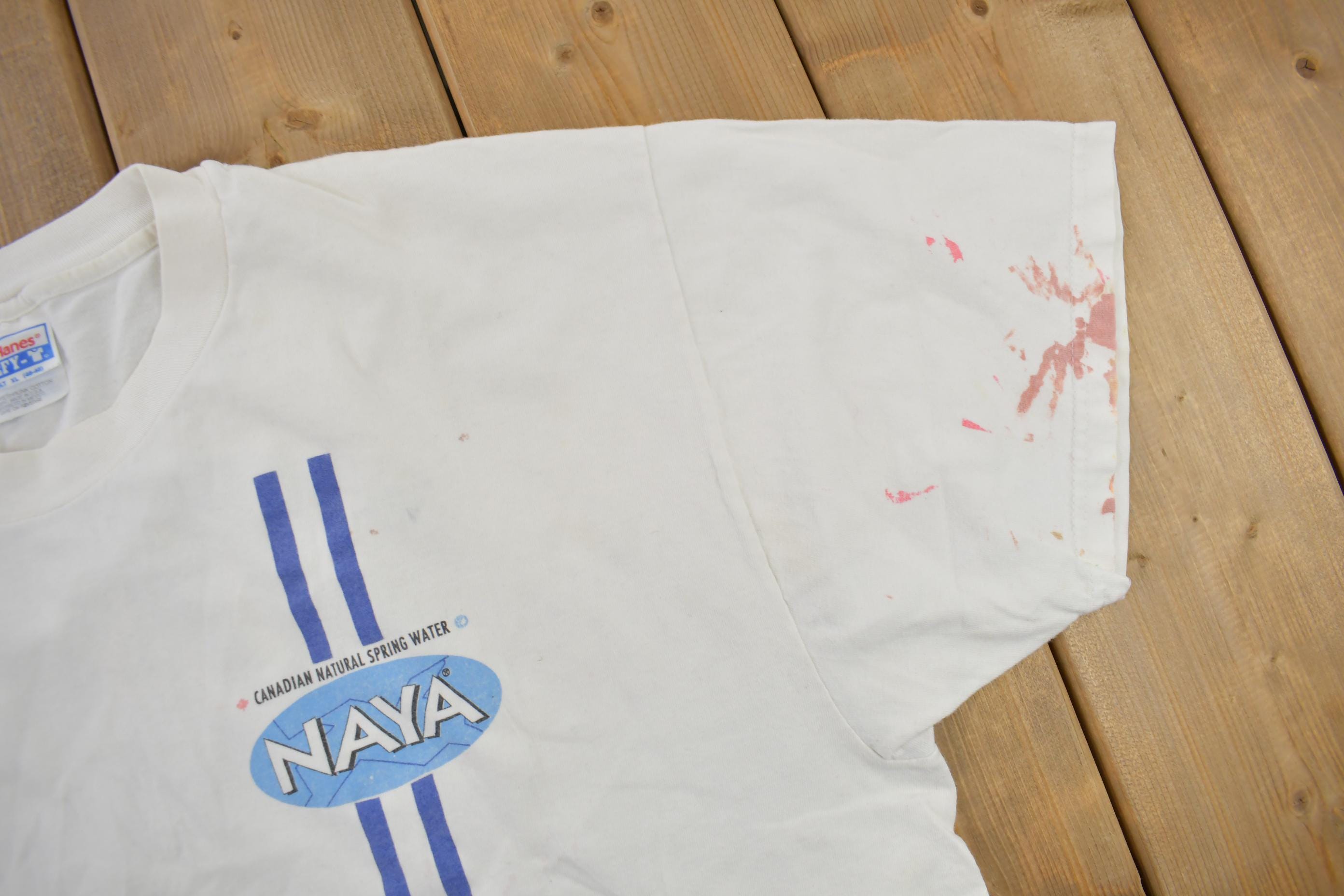 Vintage 1990s NAYA Canadian Spring Water Graphic T-Shirt